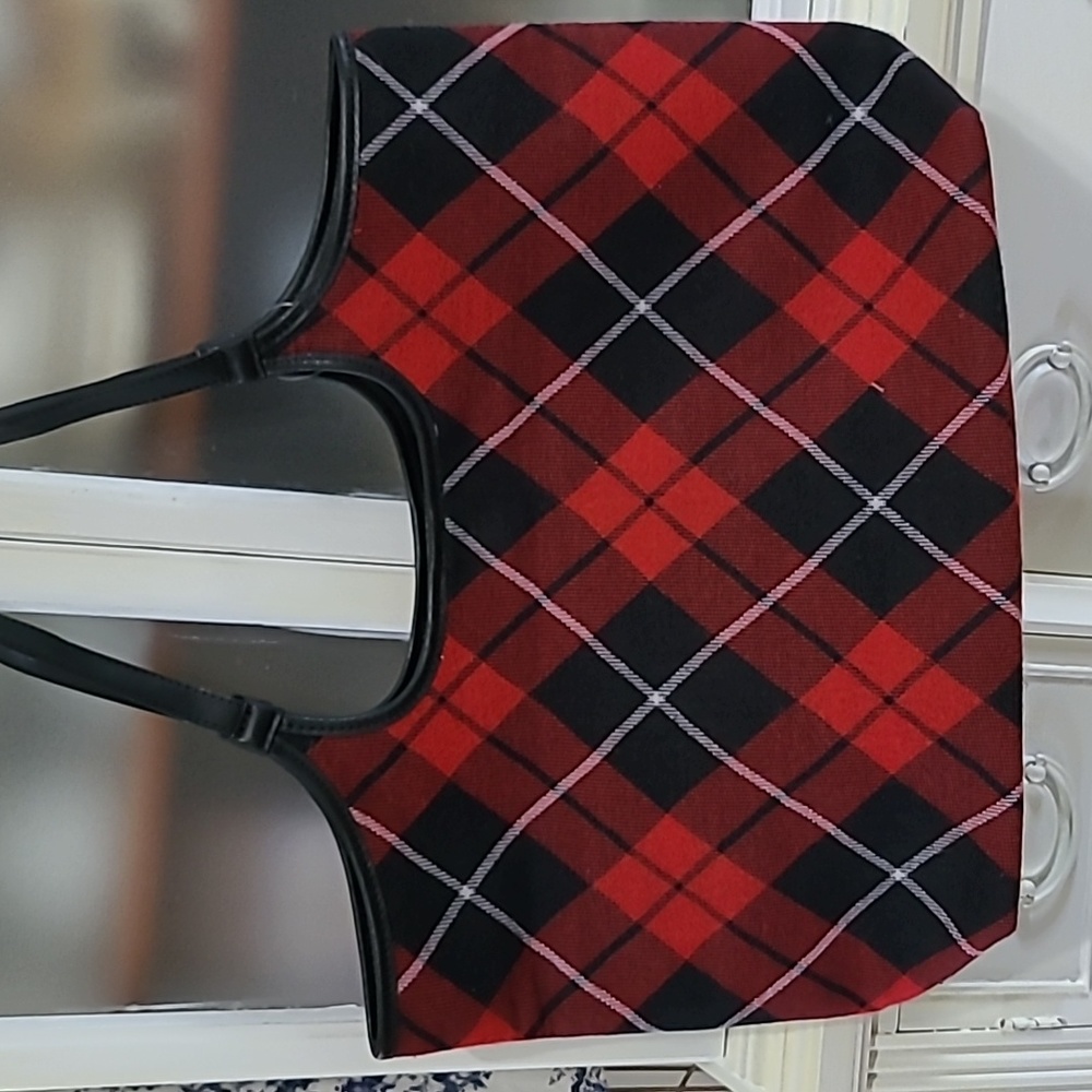 Victoria's Secret plaid tartan tote monogram - Picture 4 of 7